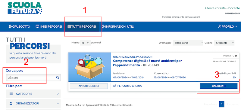 Futura La Scuola per l Italia Domani Tutti i percorsi 1