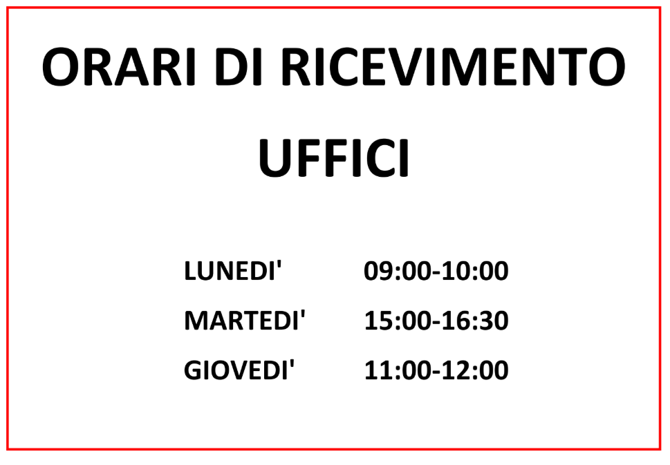 orari di ricevimento